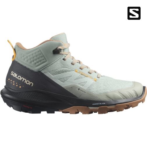 Mint / Black Salomon Outpulse Mid GTX Women's Hiking Boots | IE ES8729